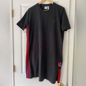 Adidas Logo T-Shirt Dress - Black - Large